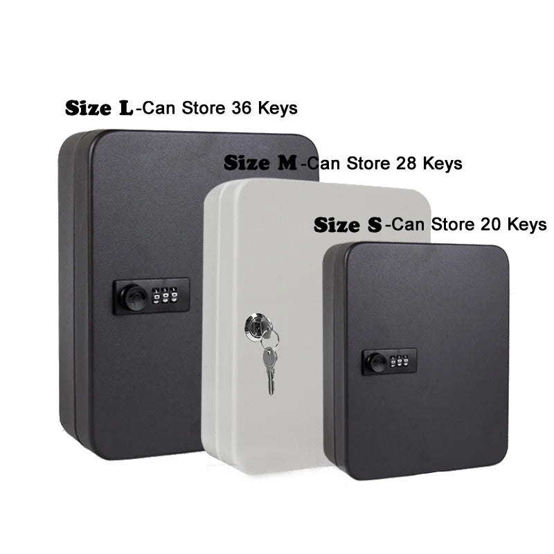 Password Key Lock Box — Multi-Key Safe Organizer for Home, Office, Car, and Factory Use