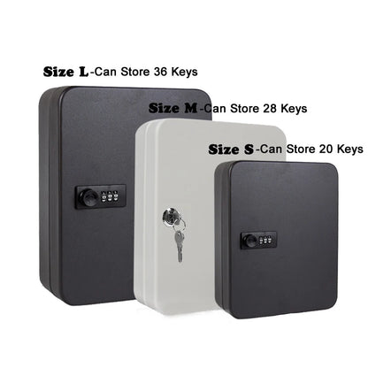 Password Key Lock Box — Multi-Key Safe Organizer for Home, Office, Car, and Factory Use