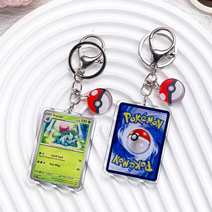 Pokemon Acrylic Keychain Charms - Pikachu Bulbasaur Jigglypuff Bag Pendant Backpack Accessories Gift