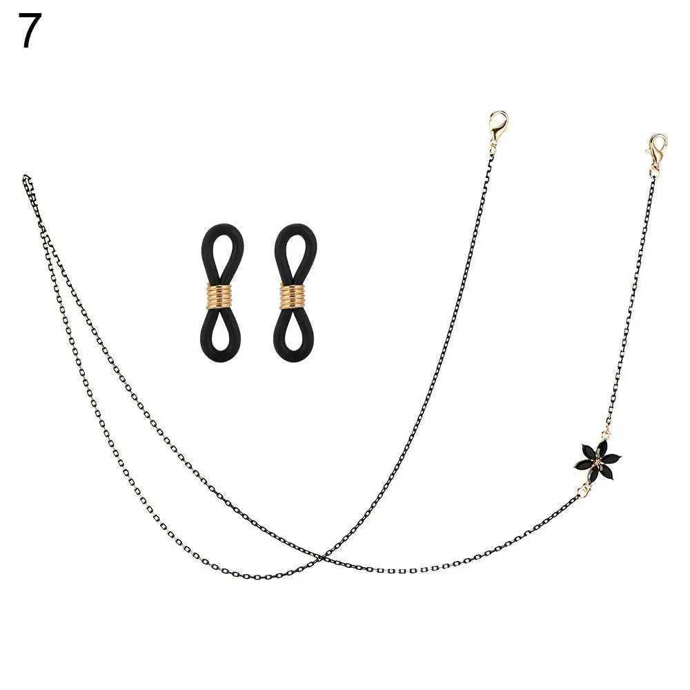 Women's Eyeglass Chain - Hollow Star & Pearl Beaded Lanyard for Sunglasses & Reading Glasses