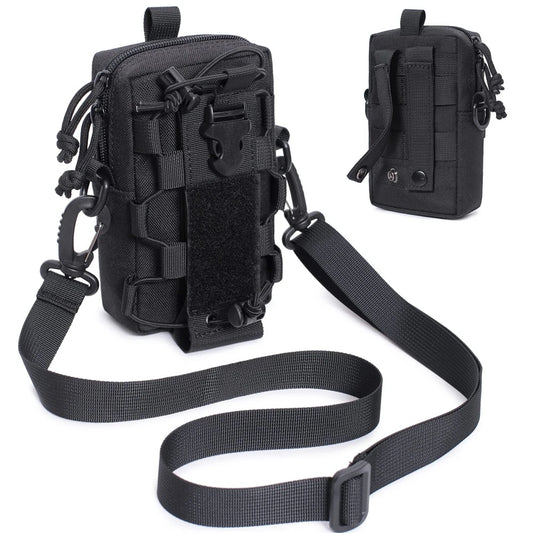 Molle EDC Pouch – Water Bottle & Canteen Carrier, Outdoor Sports Phone Holder, Camping & Hiking Waist Bag