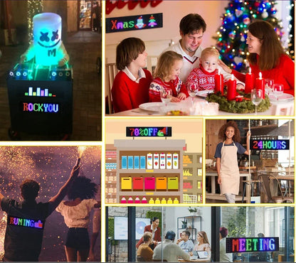 LED Matrix Pixel Panel – Scrolling Bright Advertising Sign with Flexible USB & Bluetooth App Control