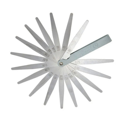 Feeler Gauge 17 Blades Metric 0.02-1.00mm — Precision Gap Measurement Tool for Engine Valve Adjustment