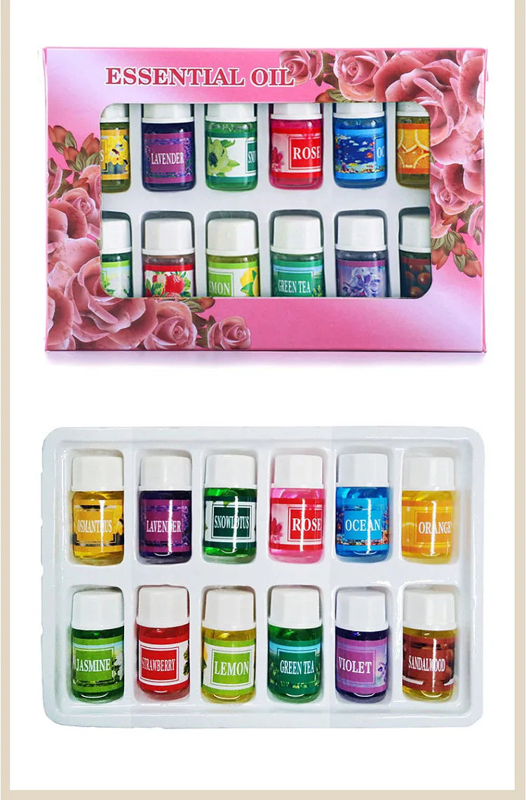 12PCS 3ML Natural Plant Air Fresheners – Aromatherapy Essential Oils for Diffusers, Air Conditioning, & Humidifiers