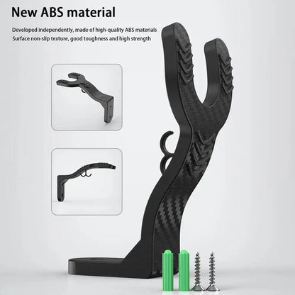 Motorcycle Helmet Holder Wall Mount - Head Gear Hook & Hat Hanger Stand for Helmets, Football & Bicycle Caps