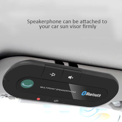 Bluetooth Handsfree Car Kit Speaker with Sun Visor Clip – Wireless Stereo MP3 Audio Receiver & Speakerphone