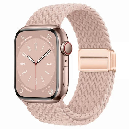 Nylon Braided Watch Band for Apple Watch – Compatible with Series SE, 3–10 & Ultra (38–49mm Adjustable Sport Strap)