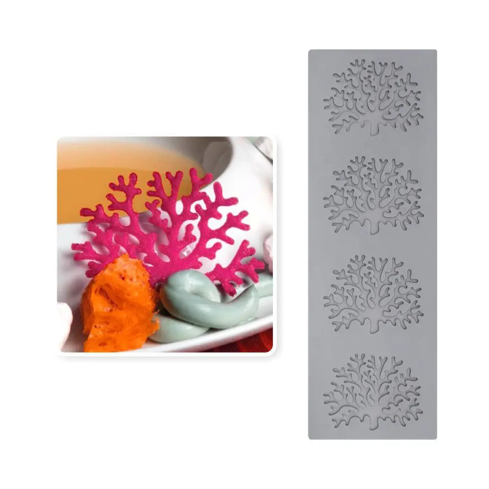 3D Cake Lace Silicone Mold — Leaves, Honeycomb & Butterfly Fondant Chocolate Stencil for Cake Decorating