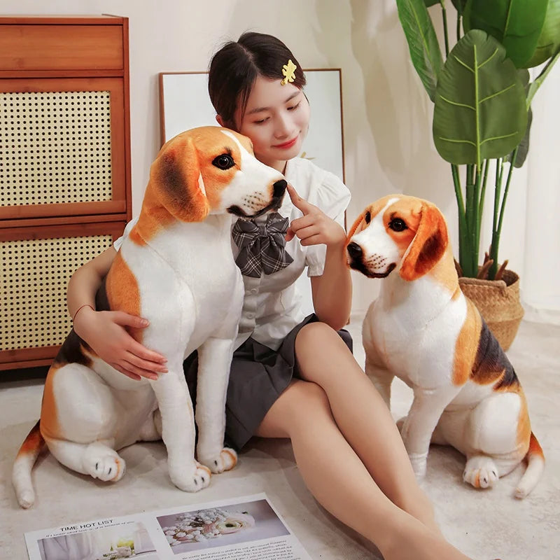 45-65cm Realistic Beagle Plush Toy - Stuffed Dog Doll, Gift, Home Decor & Pet Store Mascot