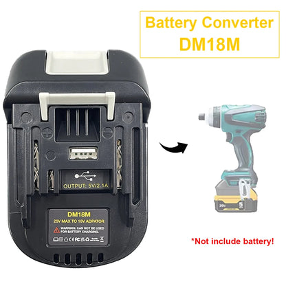 Battery Adapter Converter - Dewalt 20V DCB200 DCB205 to Makita BL1830 Power Tool Compatibility Adapter
