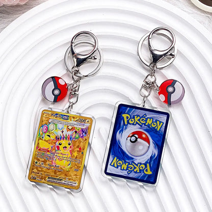 Pokemon Acrylic Keychain Charms - Pikachu Bulbasaur Jigglypuff Bag Pendant Backpack Accessories Gift