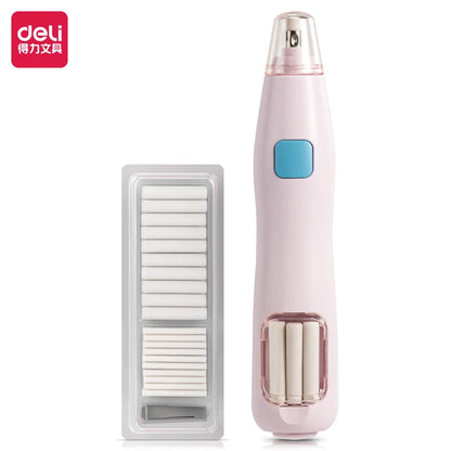 Electric Rubber Eraser Pen by Deli — Adjustable Auto Eraser for Writing, Sketching, and Drawing