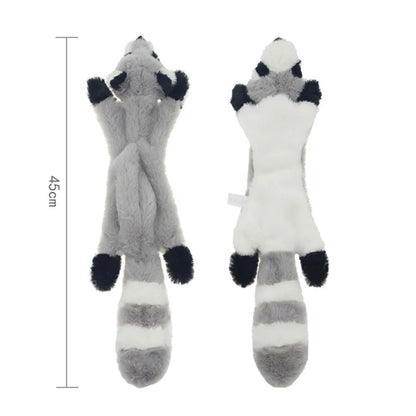 Funny Stuffingless Animal Dog Toy – Durable Plush Squeaky Chew Toy with Crinkle Sound & Squeakers for Pets