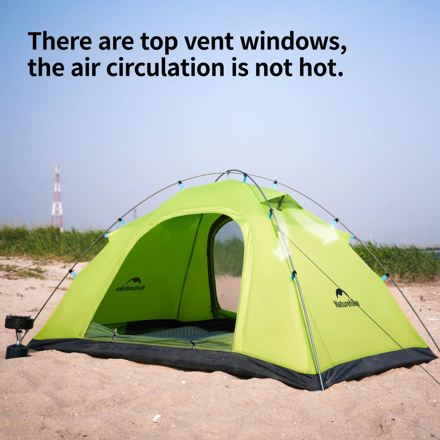 Naturehike 2024 New Camping Tent – Ultralight 2-Person Outdoor Tent, Large Space, Mosquito-Repellent, Quick Set for Beach & Hiking
