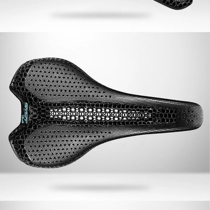 RYET Ultra Full Carbon 3D Printed Bike Saddle — 145mm Lightweight MTB Seat with High Modulus Carbon Fiber Base