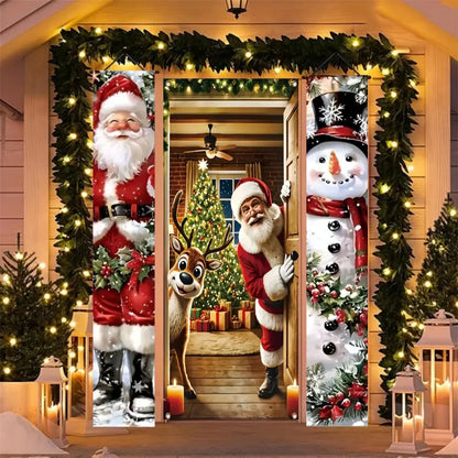 Christmas Hanging Door Banner – Antithetical Couplet Wall Decoration for Merry Christmas 2026 Party & Xmas Gift