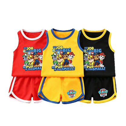 PAW Patrol Kids Sports Training Set - Breathable Mesh Sleeveless Soccer & Basketball 2-Piece Outfit