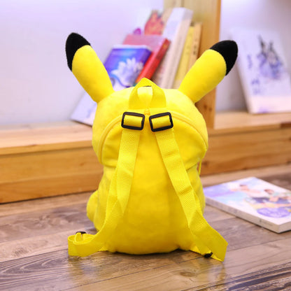 Pikachu Plush Backpack — Pokémon Peluche Stuffed Toy Schoolbag, Cute Cartoon Gift for Kids