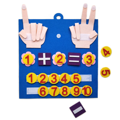 Montessori Felt Number Learning Toy - Toddler Counting, Math & Early Education Game for Kids