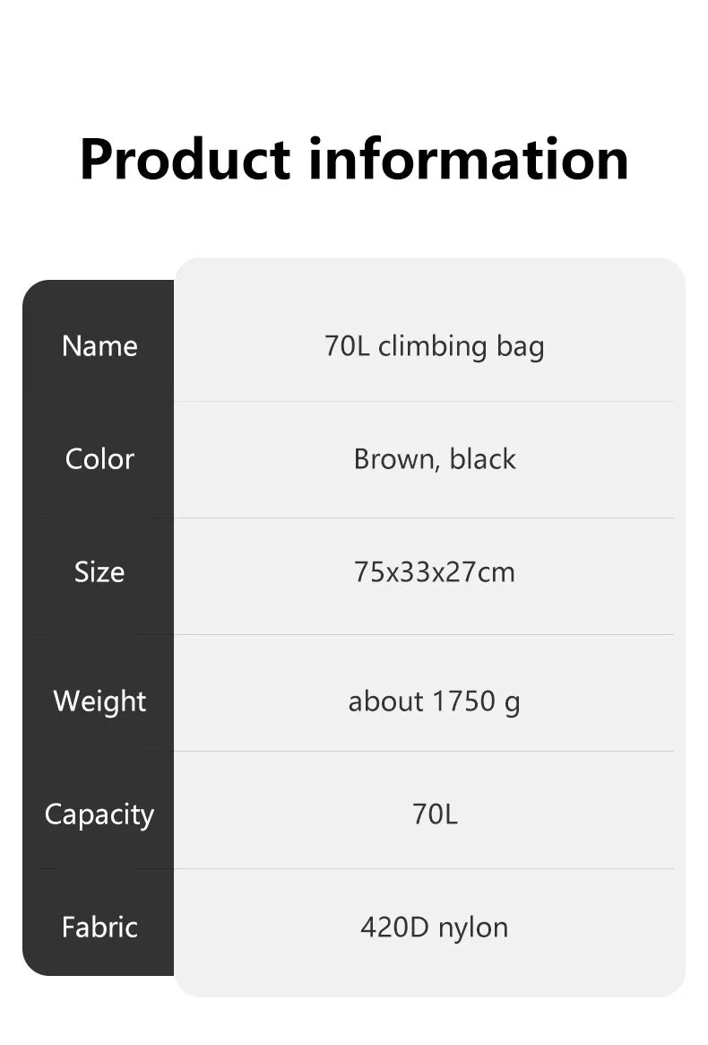 Naturehike 70L Camping Backpack — Large Capacity Ergonomic Hiking & Trekking Bag for Men with Rain Cover