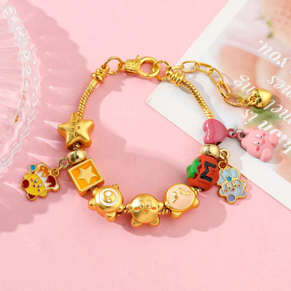Kirby DIY Beaded Bracelet - Cute Cartoon Gaming Fashion Accessory, Cosplay Prop & Gift for Fans