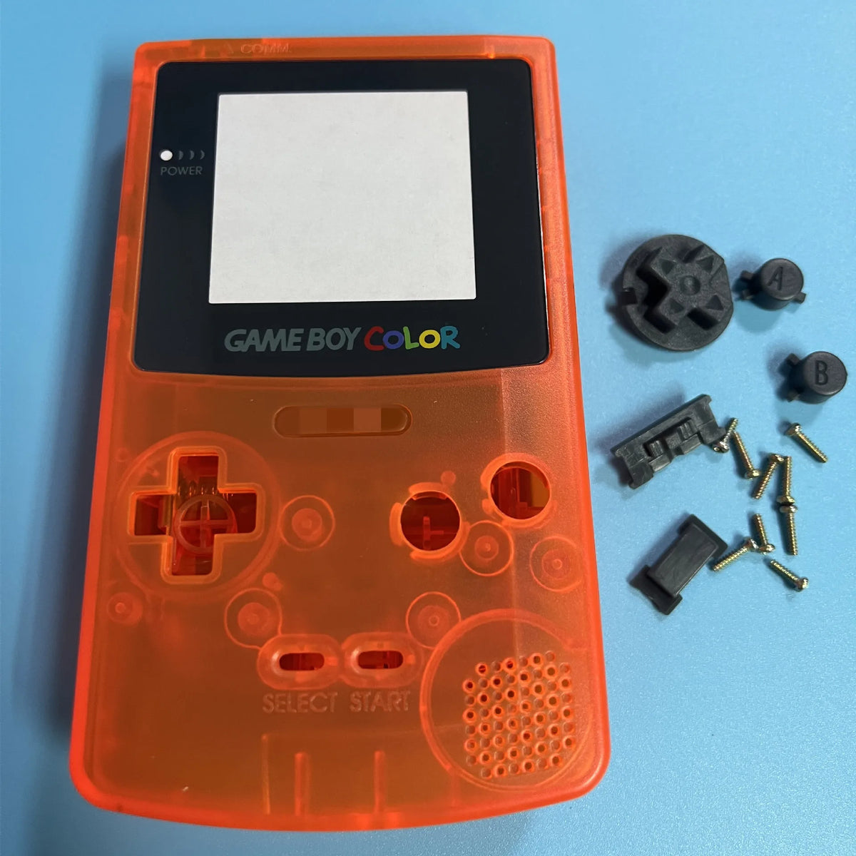 Game Boy Color Replacement Shell - Limited Edition Luminous Housing Case & Accessories