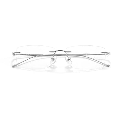 Ultra-Light Pure Titanium Rimless Glasses Frame – Anti-Blue Light Optical Frames for Men, Custom Prescription Eyeglasses