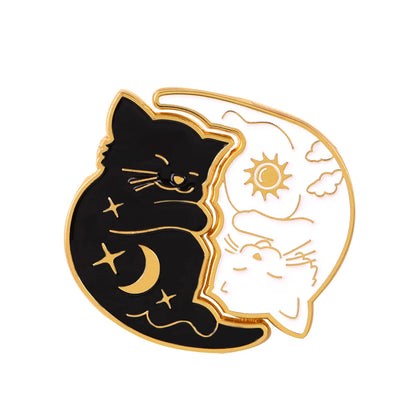 Cute Cat Enamel Pin — Cartoon Animal Lapel Brooch for Backpacks, Cosplay & Kids Gifts
