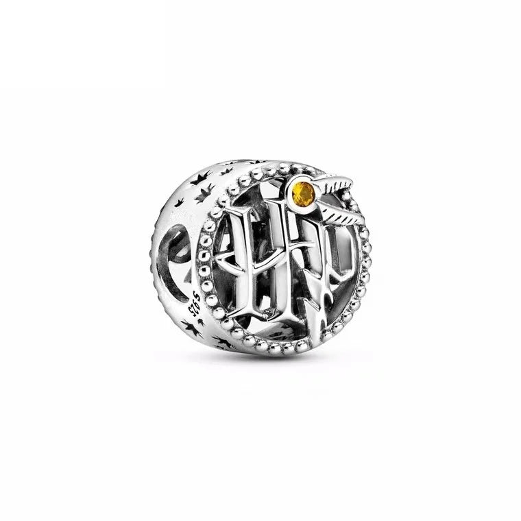 925 Sterling Silver Magic Fan Charm Beads - European Bracelet Charms with Wizard, Train, and Pigeon Designs for Collectors and Gifts