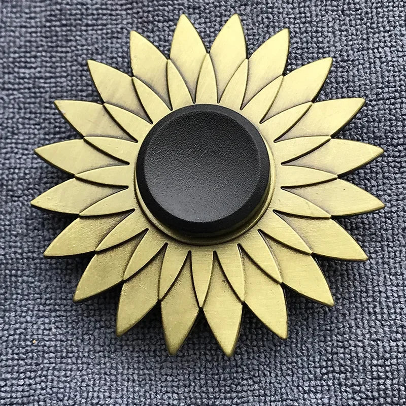 Bronze Metal Alloy Fidget Spinner R188 – Silent Hand Gyro Stress Relief Toy for Kids & Adults