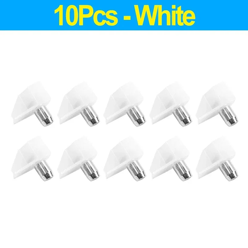 10/50PCS Plastic Shelf Support Pegs – Cabinet, Wardrobe & Glass Shelf Holder Pins for Furniture Brackets