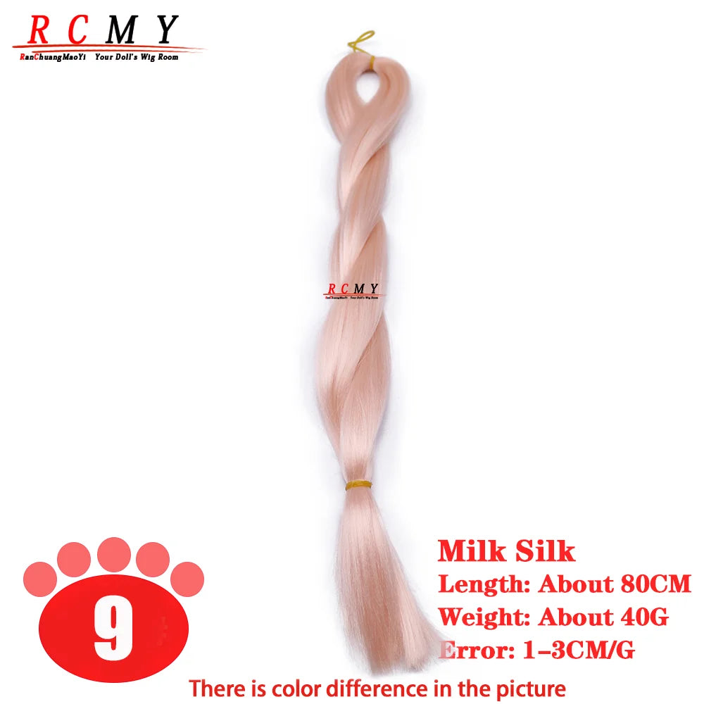 BJD/SD Reborn Doll Wig - Wine Red Milk Silk Rooting Hair Transplant Doll Hair Accessory