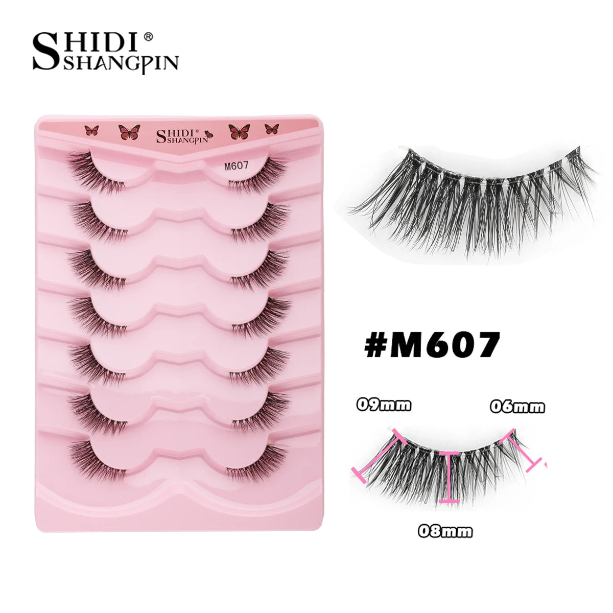 SHIDISHANGPIN 3D Half Cat Eye Lashes – Natural Winged Fox Faux Mink Eyelashes for Makeup