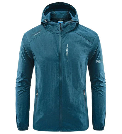 Men’s UPF 50+ UV Protection Jacket - Quick-Dry Lightweight Hooded Windbreaker for Hiking, Fishing and Cycling