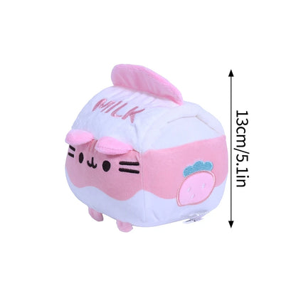 Pusheen Cat Figure and Plush Pillow - Cute Anime Desk Decor, Fluffy Cushion Ornament, Birthday Gift for Cat Lovers and Pusheen Fans