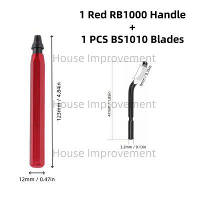 11-Piece Deburring Tool Set - High-Speed Steel Swivel Blades for Metal, Plastic, PVC, Copper, Aluminum & Resin