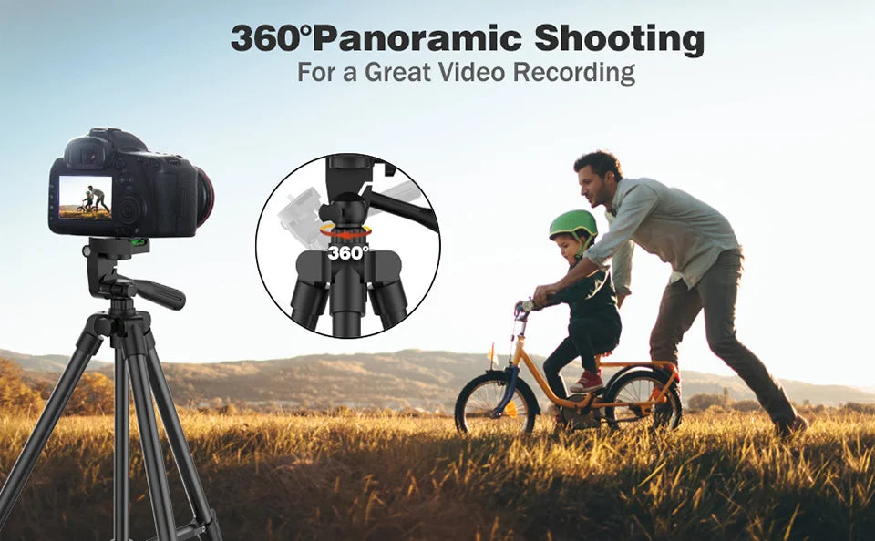 100cm Phone Tripod Stand – Video Recording Tripod with Bluetooth Remote, Universal Camera & Phone Photography Stand