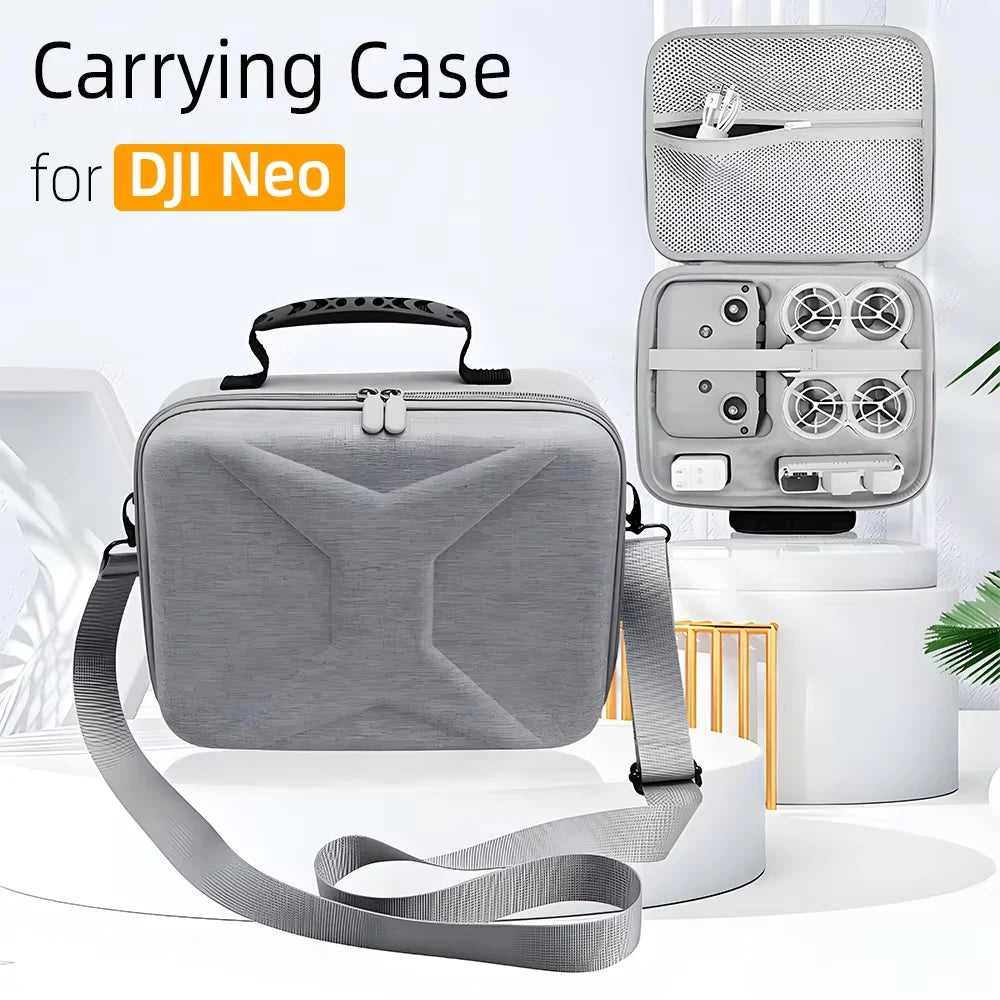 Carrying Case for DJI NEO Drone – Hard PU Waterproof Travel Case for Fly More Combo & Accessories