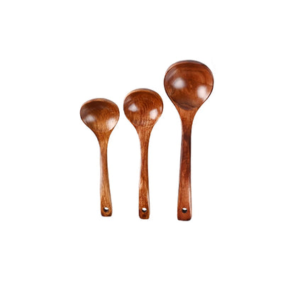 Komu Wooden Soup Ladle — Non-Stick Kitchen Utensil for Cooking, Tableware & Catering Supplies