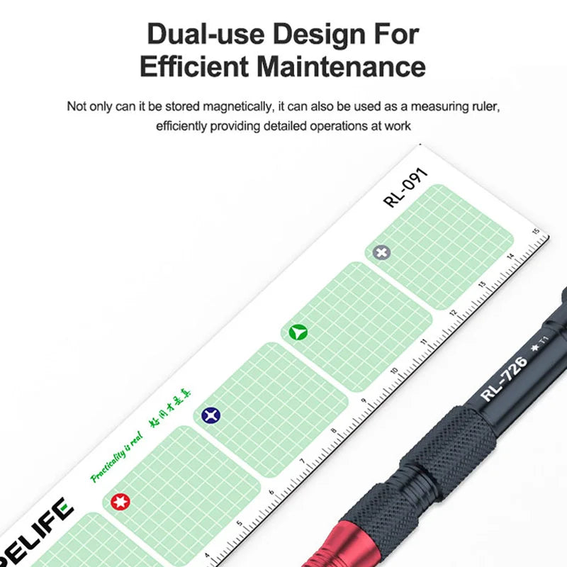 RELIFE RL-091 Strong Magnetic Screw Storage Pad – Partitioned Absorption Mat for Metal Parts Organization and Repair Work
