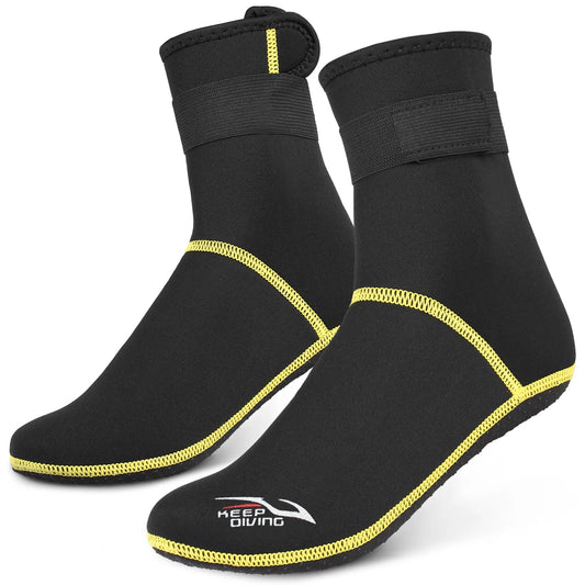 3mm Neoprene Outdoor Diving Socks - Thermal Wetsuit Boots for Snorkeling, Sailing, Swimming - Anti-Slip Beach Water Socks
