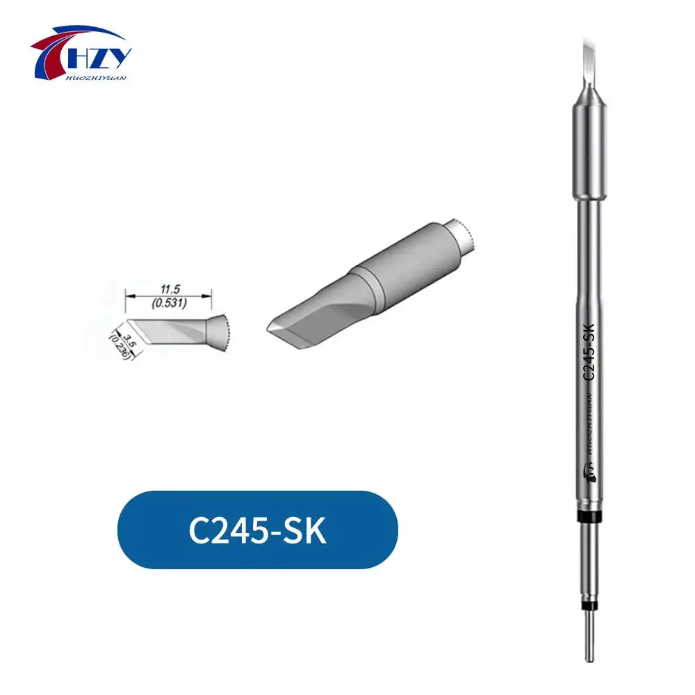 HZY C245 Series Soldering Iron Tips Set – I/IS/K/SK/939/945/966 Universal T245 Compatible Tips for Phone Repair & Soldering Stations
