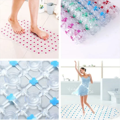 PVC Anti-Skid Bath Mat – Soft Non-Slip Shower & Bathtub Mat with Massage Nubs and Suction Cups