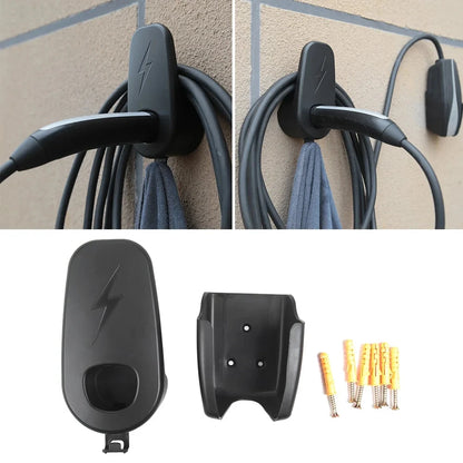 Car Charging Cable Mount for Tesla Model 3/Y/S/X - Wall Mount with Chassis Bracket & Connector Charger Holder