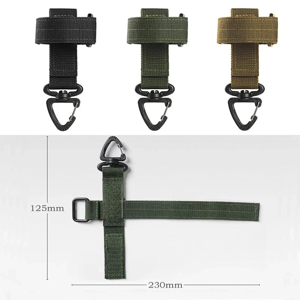 Multi-Purpose Nylon Gloves with Hook – Safety Clip Work Gloves for Tactical, Climbing, & Camping Outdoor Activities