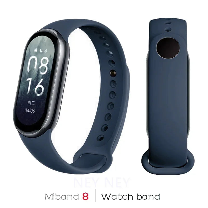 Waterproof Silicone Sport Strap for Xiaomi Mi Band 9/8/NFC – Replacement Smart Bracelet Accessory