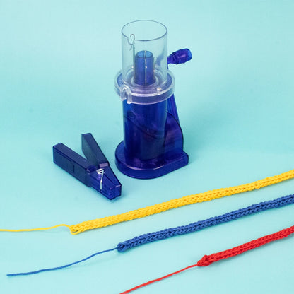 Portable Hand Knitting Machine – Hand Crank Knit Loom for DIY Sweaters, Scarves & Weaving, Includes Accessories
