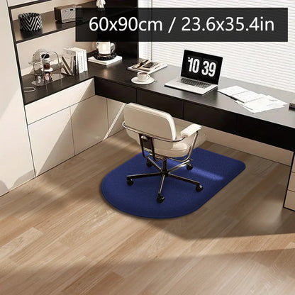 Solid Color Flannel Chair Mat – Thickened Soft Floor Carpet for Computer Desk, Swivel Chair, Study & Dressing Table Use