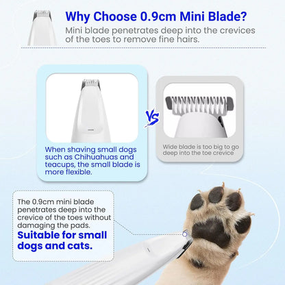 Portable LED Pet Nail Grinder – Rechargeable Cordless Paw Trimmer for Dogs, Cats & Small Pets