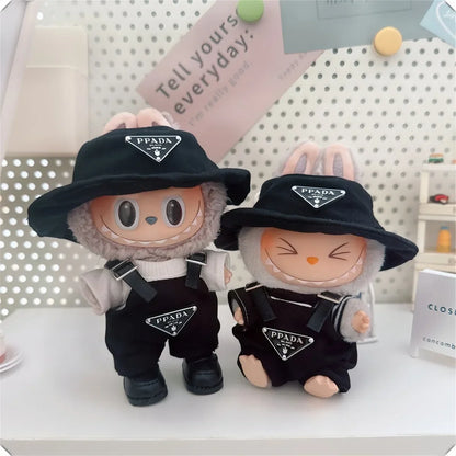 17cm Labubu Mini Doll Outfit Set - Hat, Clothes & Shoes for Labubu II Sitting Party Game Accessories